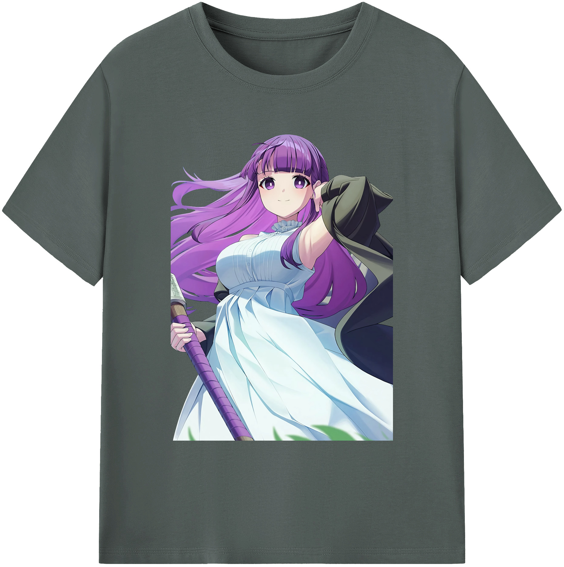 （画像用） 葬送のフリーレン Frieren 綿100％ メンズ半袖Tシャツ｜肌触りやわらか＆通気性